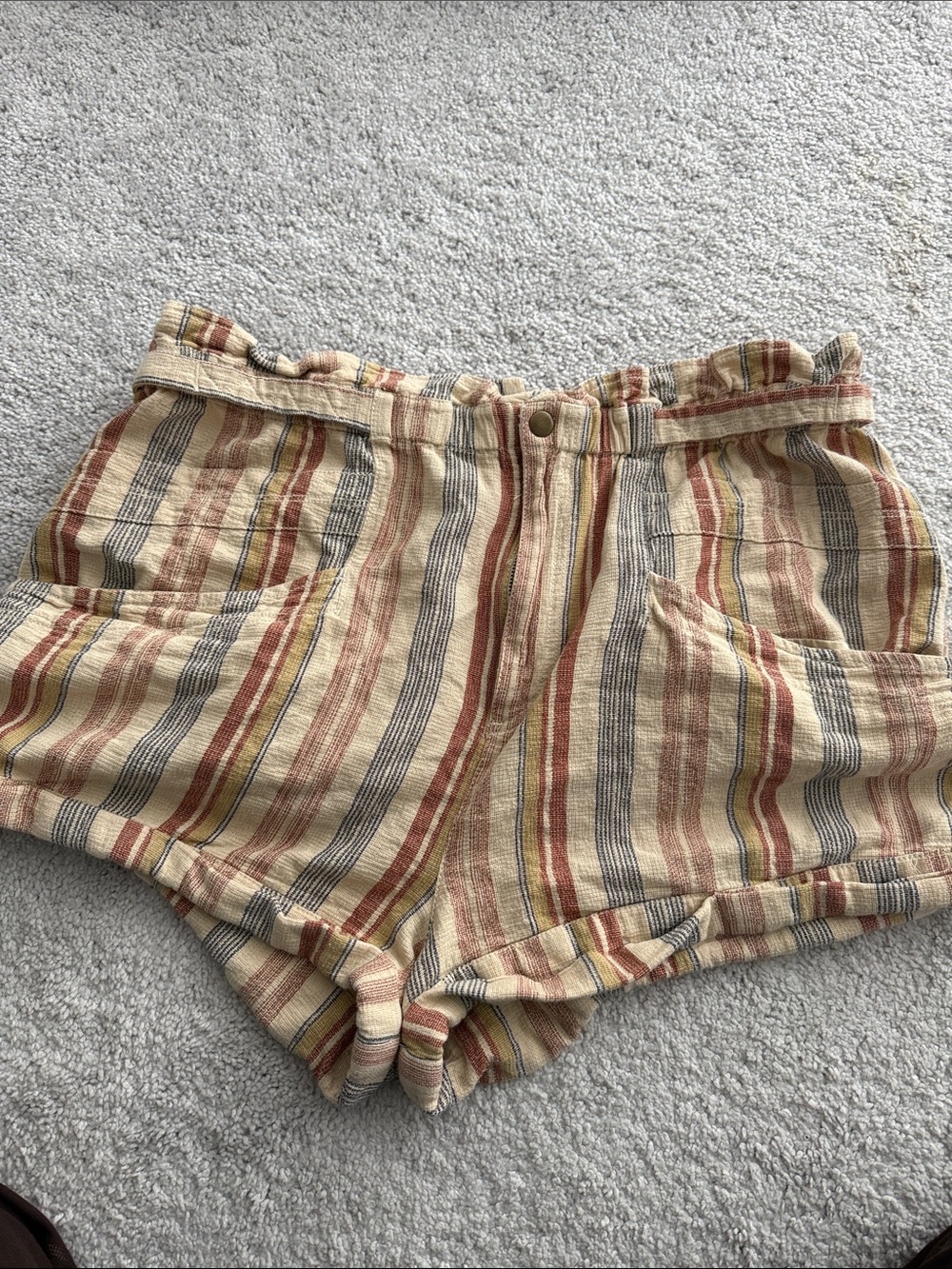 Free People Striped Topanga Shorts